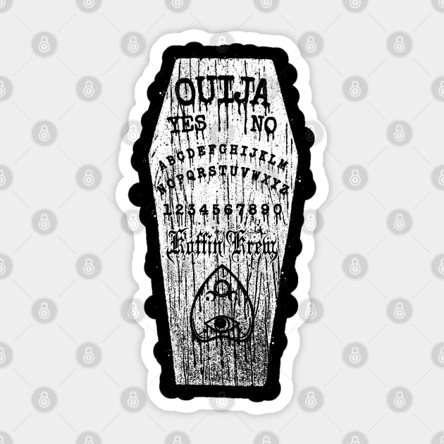 Ouija Koffin Krew Sticker by Koffin Krew Apparel 